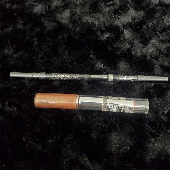 Lancome Color DESIGN CRAYON DUO EYE‎ PENCIL DUO-SPARKLE AND CLINIQUE GLOSSWEAR - Picture 1 of 5